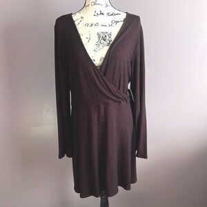 NWT Black and Dark Pink Sweater Dress Large